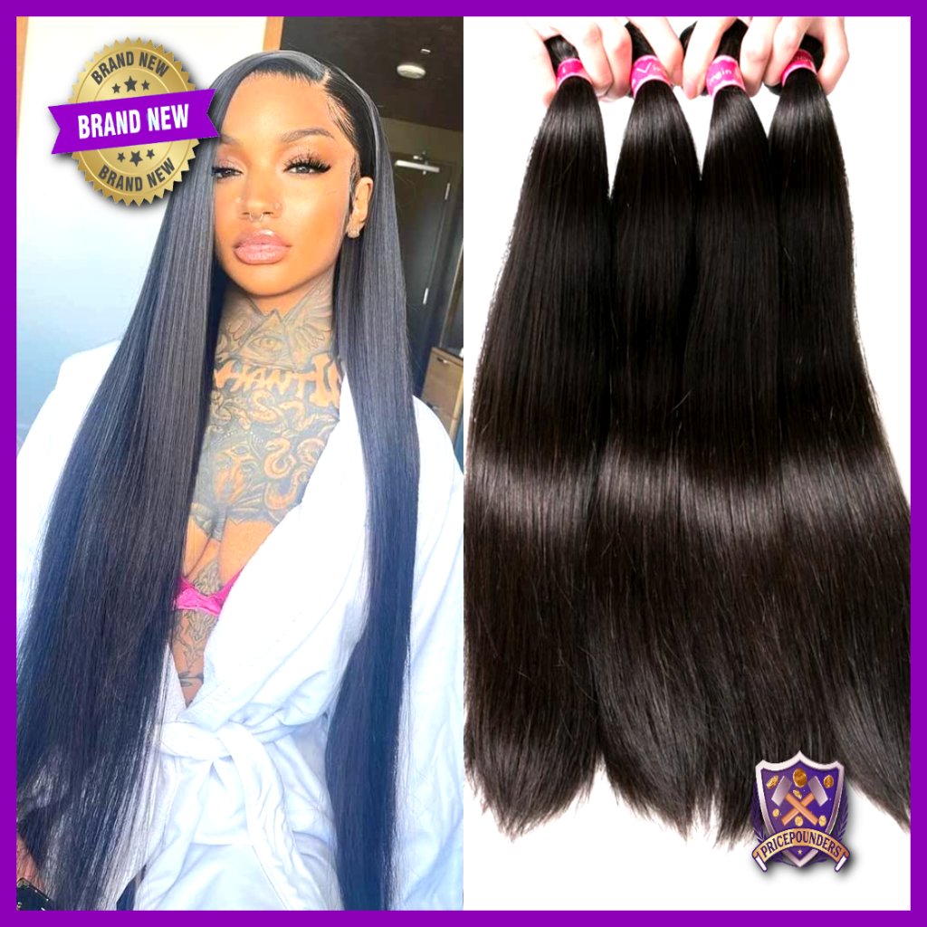 12a Straight Human Hair Bundles 22-28 Inches 4 Bundles Brazilian Virgin Hair